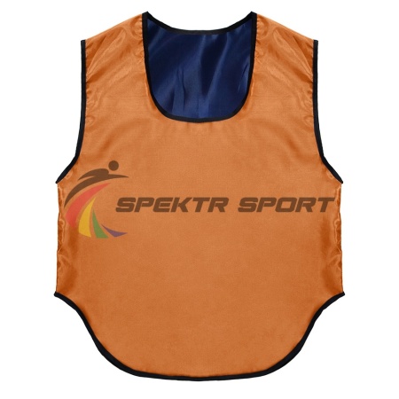 Купить Манишка футбольная двусторонняя Spektr Sport оранжево-синяя, р. 36-40 в Махачкале 
